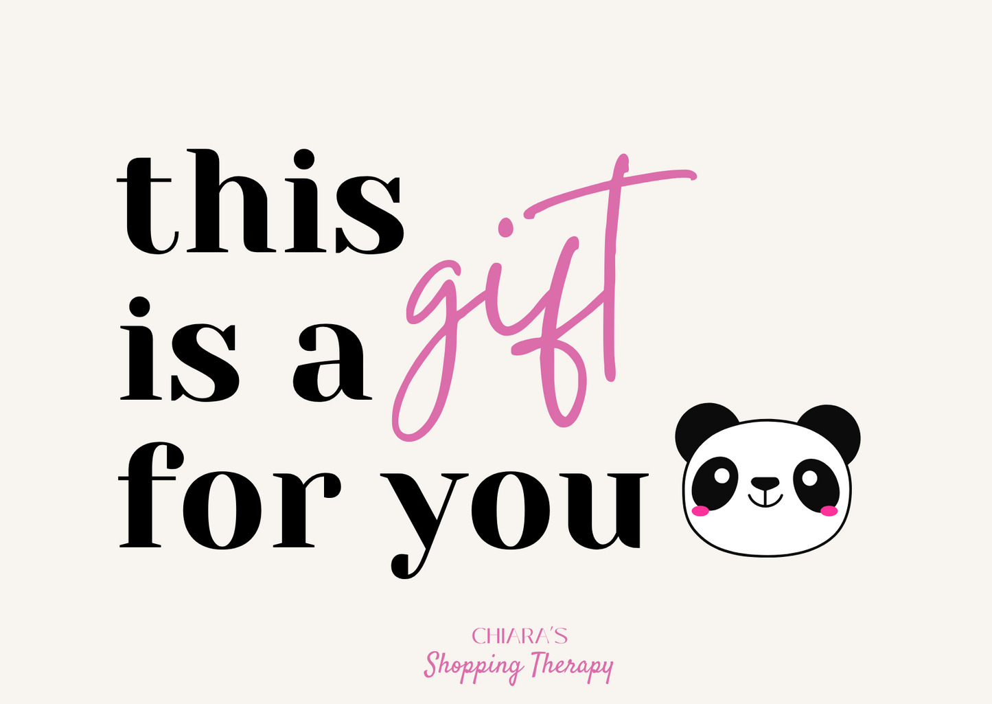 SHOPPING THERAPY GIFT CARD